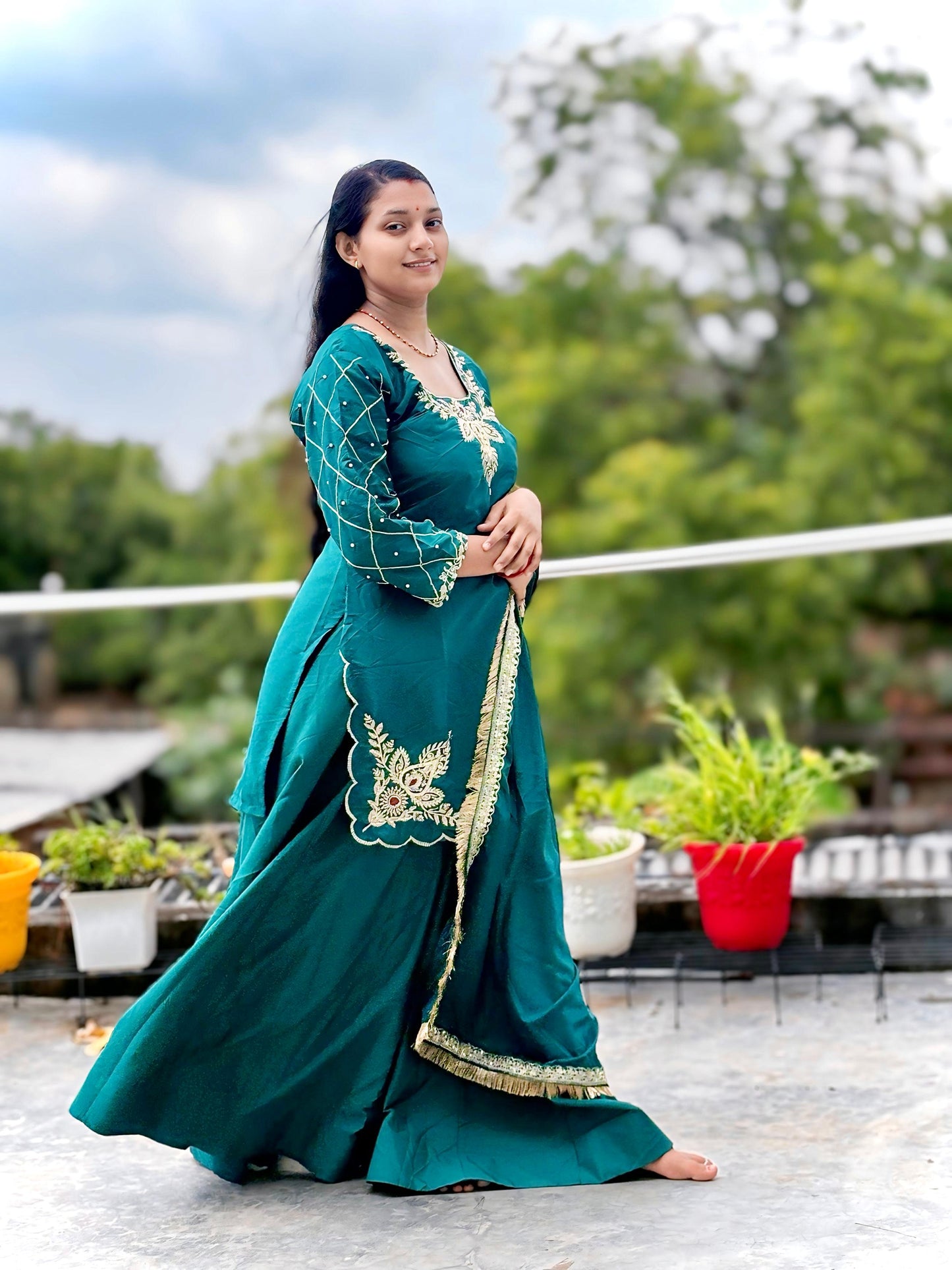 Green top lehenga letest disign new 2025