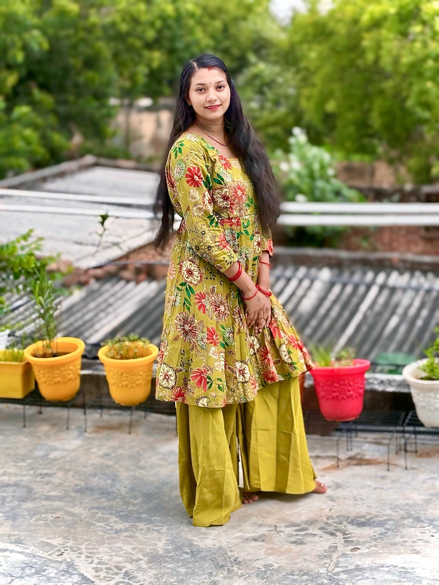 Anarkali kurta & Sharara and Dupatta set festival ethnic wear