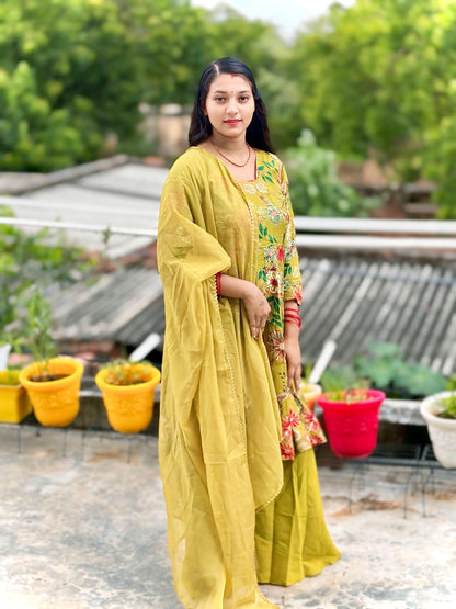 Anarkali kurta & Sharara and Dupatta set festival ethnic wear