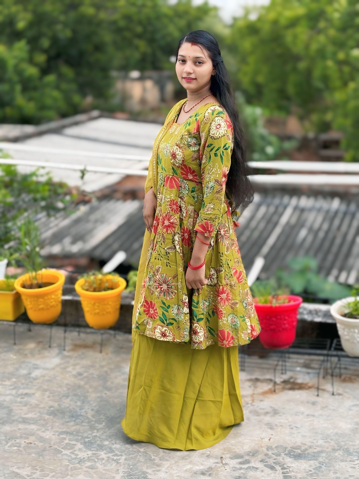 Anarkali kurta & Sharara and Dupatta set festival ethnic wear